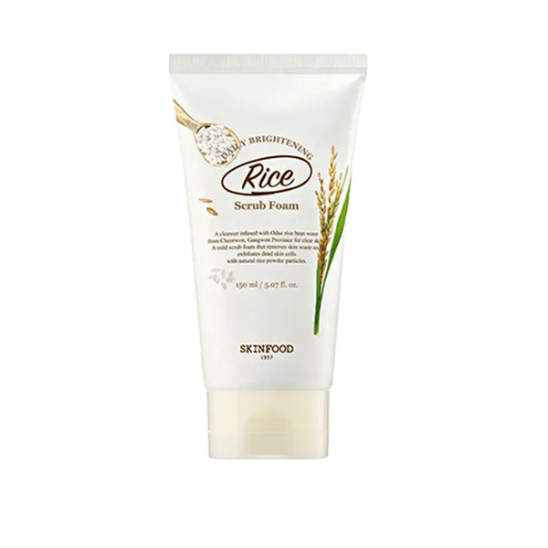 Buy SKINFOOD Rice Daily Brightening Scrub Foam 150ml in Bangladesh. A rice-extract-infused foaming scrub that gently exfoliates, brightens, and smooths skin for a radiant complexion.